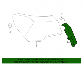 Left outer fender light trim for Audi Q3 83A 19-25