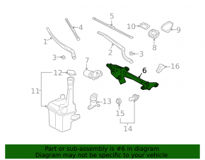 Toyota Avalon 05-12 Windscreen Wiper Linkage