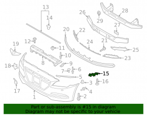 Front bumper mount right wing Genesis G80 18-20 Sport
