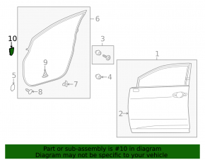 Side Mirror Cap Front Left Lexus RX350 RX450h 10-15