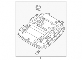 Front light for Kia K5 21-24 without sunroof, beige