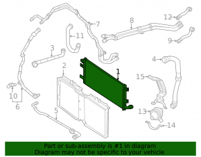 Water cooling radiator Mercedes X167 GLS 450 24-26
