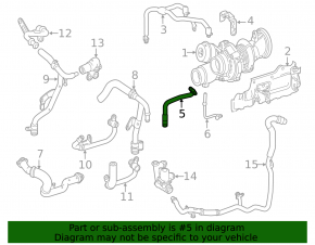 Turbine cooling pipe oil G-class W463 G550 19-24 4.0, return