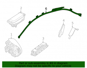 Airbag side curtain right Mercedes C-class W205 15-21