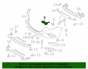 Front bumper mount right Mazda 3 14-18 BM dorest