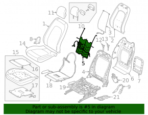 Ford C-max MK2 13-18 driver's seat lumbar support motor