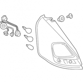 Left lamp Ford Fiesta 14-19 rest 5d