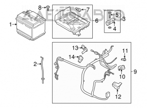 Power cable battery inverter Ford Fusion mk5 13-16 hybrid