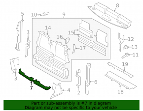 Radiator deflector seal lower Ford Edge 15-18 dorest