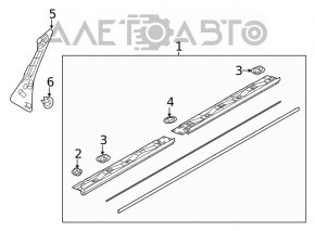 Mazda CX-5 17-25 left sill with seal, structure, scratches