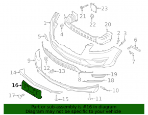 Lincoln MKC 19-19 Front Bumper License Plate