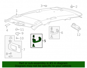 Front right ceiling handle Ford Explorer 20 - beige