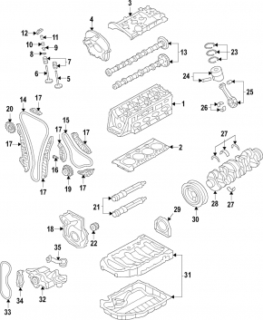 Timing chain sprocket Audi A4 B9 17- 2.0T