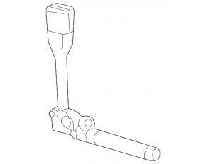 Front left seat belt tensioner for 18-19 Buick Encore, black, type 2