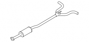 Exhaust line middle part Nissan Altima 19-24 2.5 fwd