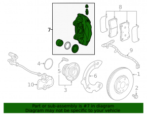 Front right caliper Cadillac ATS 13- 4 pistons