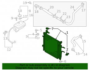 Water cooling radiator Kia Optima 16-20 2.4