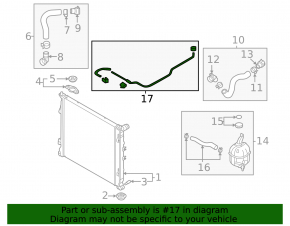 Cooling return pipe to the radiator tank of the Kia Sorento 21-25 HEV, PHEV