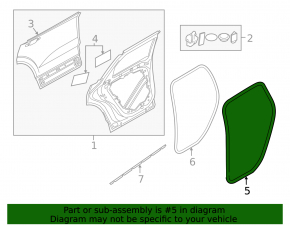 Door seal rear left Volvo XC60 18-23
