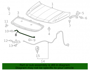 Hood support stick Chevrolet Bolt EUV 22-23
