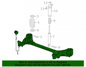 Rear beam Chevrolet Bolt 17-