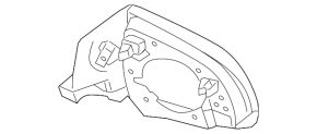 Right mirror housing for BMW X3 F25 15-17 without BSM, Shadow-Line