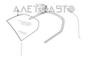 Window blind glass rear left BMW X5 E70 07-13