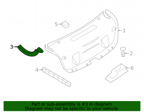 Trunk lid hinge trim right BMW 3 F30 12-18 broken guide