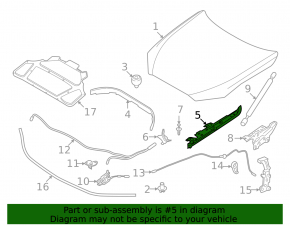 Left hood seal BMW i4 22-26
