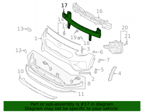 Front Bumper Reinforcement with Fangs Kia Niro 20-22 HEV, PHEV