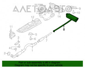 Muffler rear part with barrel Fiat 500X 16-18 2.4