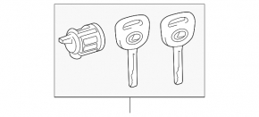 Lexus ES350 07-12 key without cylinder