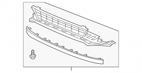 Right bumper grille for Honda Fit 2018-2015