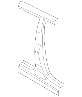 Body pillar central right Hyundai Veloster 12-17 without sunroof