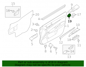Subaru Outback 10-14 Door Lock Control Button
