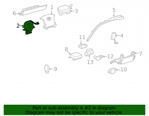 Toyota Highlander 2008-2013 steering wheel cable without steering angle sensor
