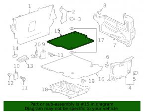 Trunk mat Chevrolet Camaro 16-23 convertible