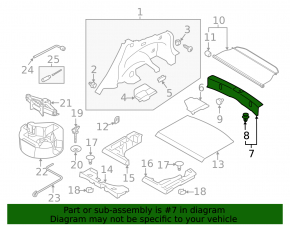 Trunk opening trim Subaru Impreza 5d 17-23