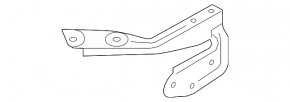 Bonnet hinge left Porsche Cayenne 958 11-14
