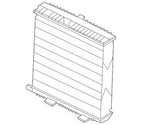 Additional left cooling radiator for Porsche Taycan 20-26