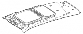 Mercedes X247 GLB 20-26 black headliner with panoramic view
