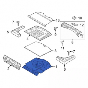 Ford Escape MK3 15-19 Trunk Tray Flooring