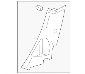 Rear pillar trim lower left Ford Focus mk3 11-18 gray, plastic turned white