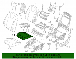 Driver's seat for Ford Focus mk3 11-14 pre-restyling, without airbag, heated