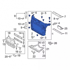 Ford Explorer 2016-2019 2.3T, 3.5T radiator panel
