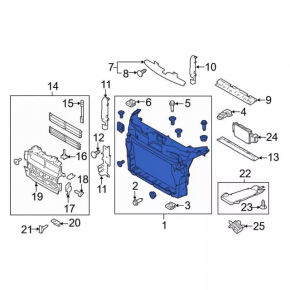 Ford Explorer 2016-2019 2.3T, 3.5T radiator panel