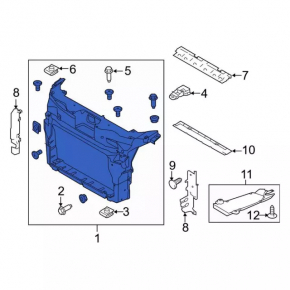 Ford Explorer 2016-2019 2.3T, 3.5T radiator panel