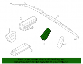 Airbag front left seat Ford Mustang Mach-E 21-23