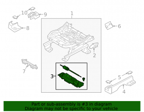 Ford Mustang Mach-E 21-26 driver's seat longitudinal adjustment motor with bracket, rubber band is torn