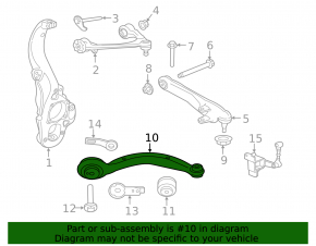 Lower control arm, front left, Jaguar F-Pace 17-25